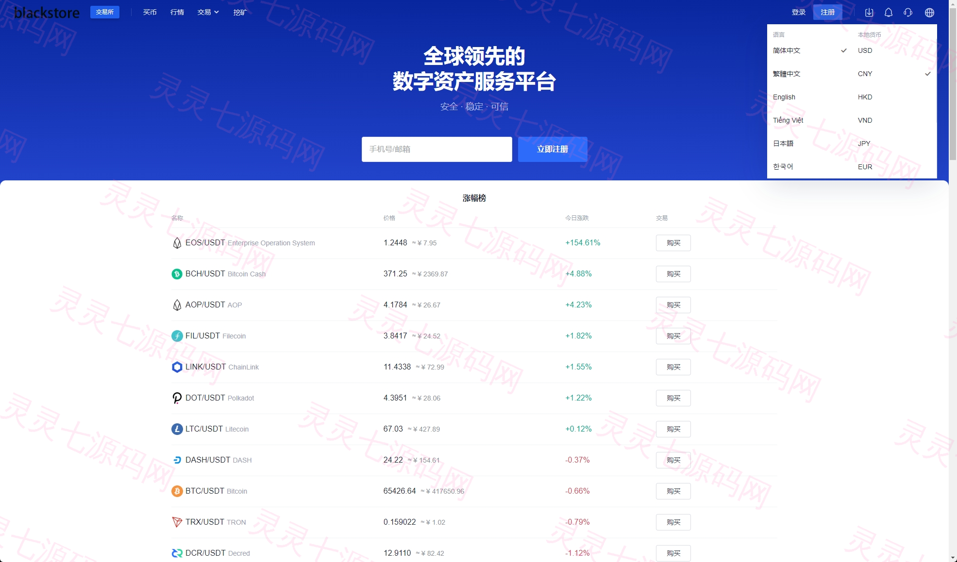 海外运营版交易所系统/U本位/期权交易/挖矿/兑换/全币K线控制 - 12