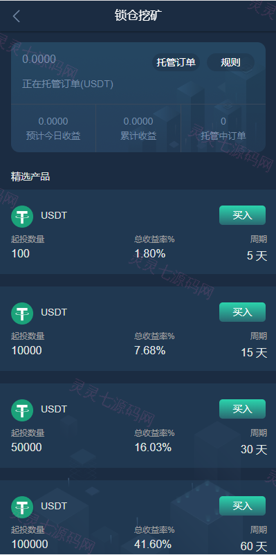 多语言交易所源码/期权合约交易所/锁仓质押理财/新币认购 - 9