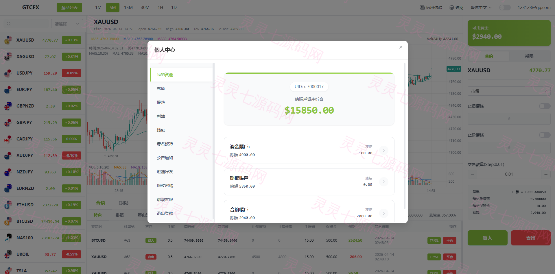 多语言PC/H5版st7交易所/美股/外汇/理财/贷款/K线控制 - 10