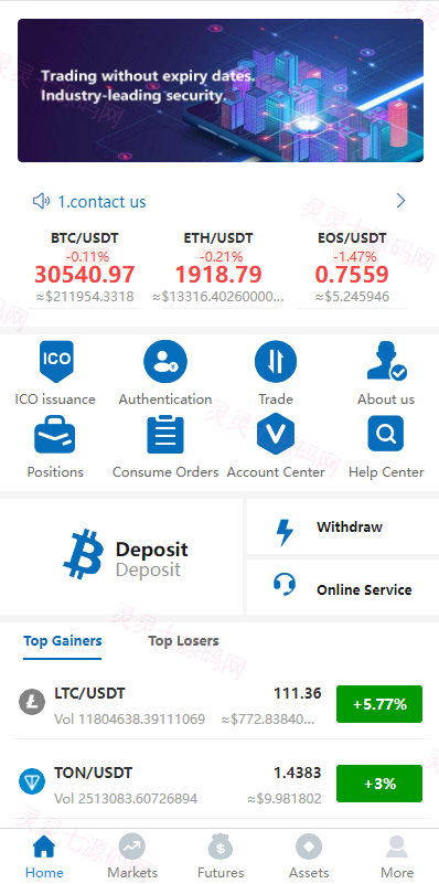 多语言合约交易所/区块链虚拟币交易系统/前端uinapp - 1