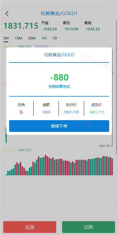 uniapp版微盘系统/虚拟币微交易系统/伪交易所系统 - 7