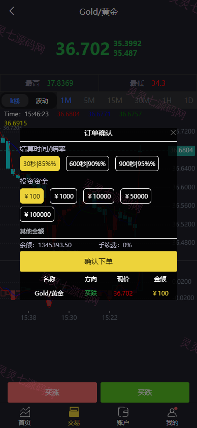 uinapp版微交易系统/贵金属交易平台/定制版微盘源码 - 6