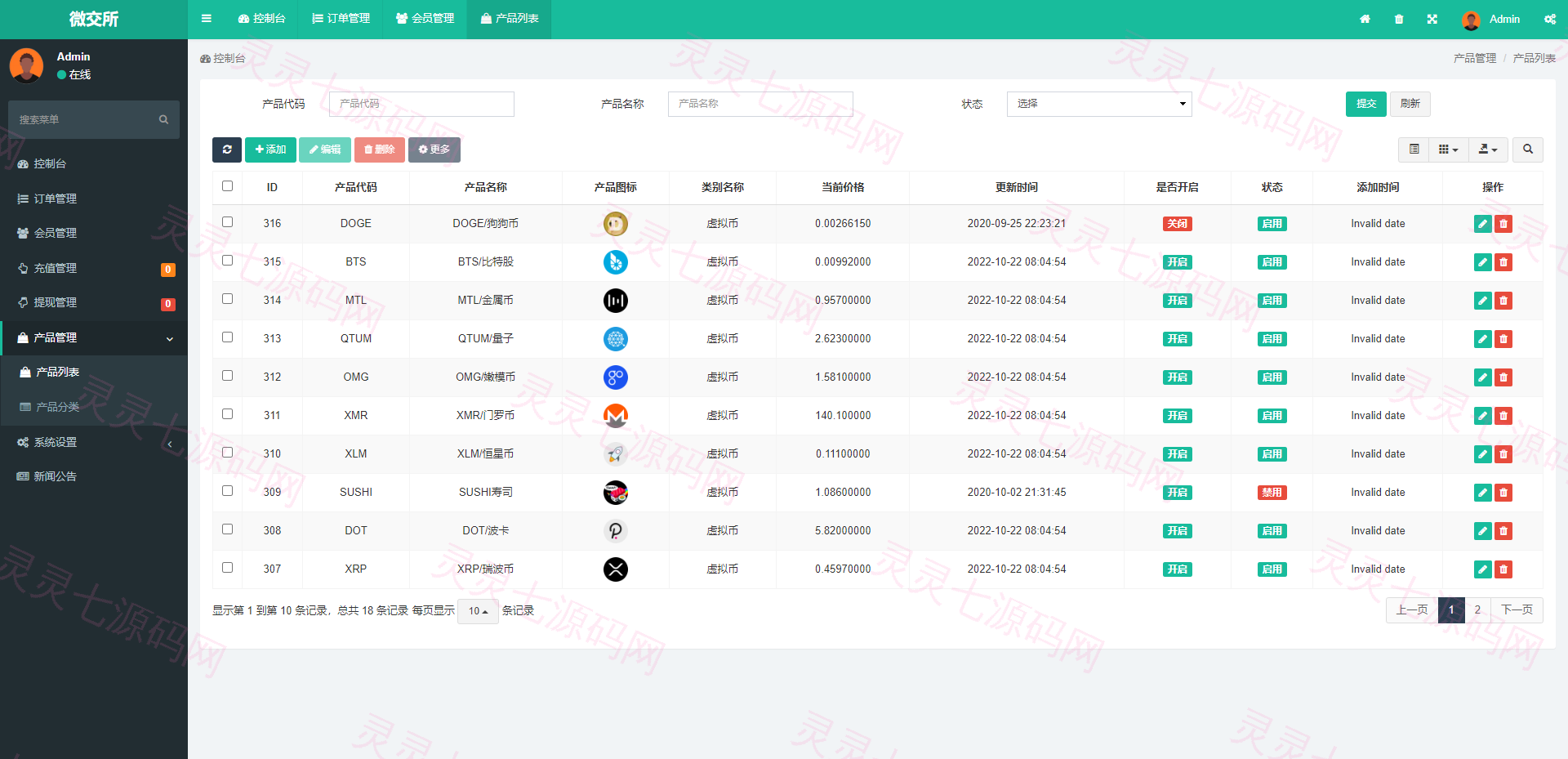 全新K线正常/fastadmin框架双语言外汇系统/微盘系统仿交易所/USDT支付 - 16