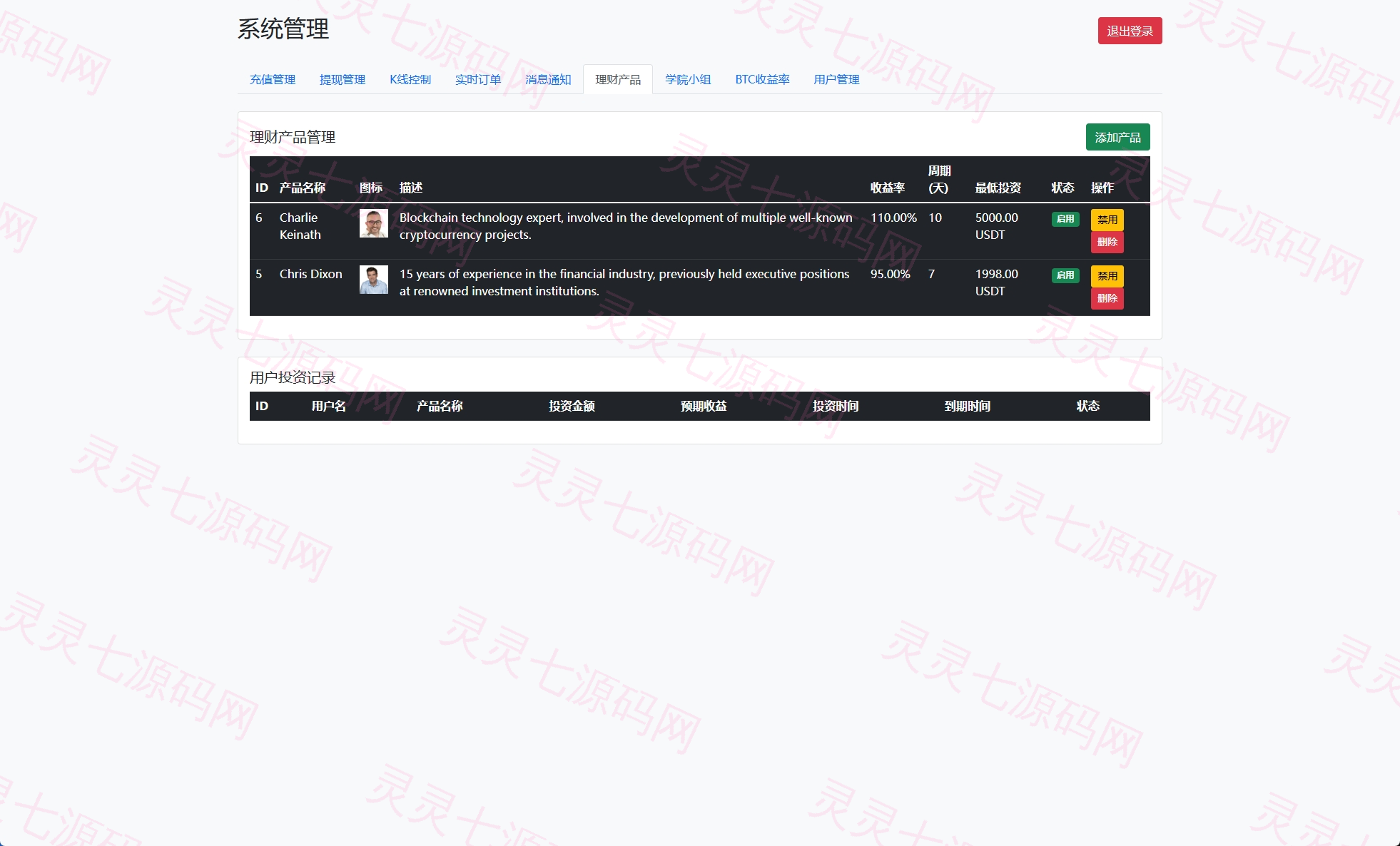 海外交易所系统/秒合约/杠杆交易/投资/K线控制 - 25