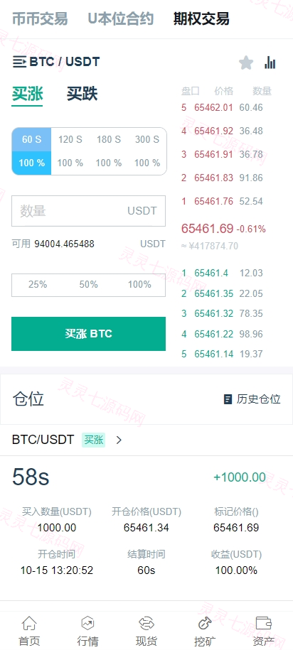 海外运营版交易所系统/U本位/期权交易/挖矿/兑换/全币K线控制 - 6