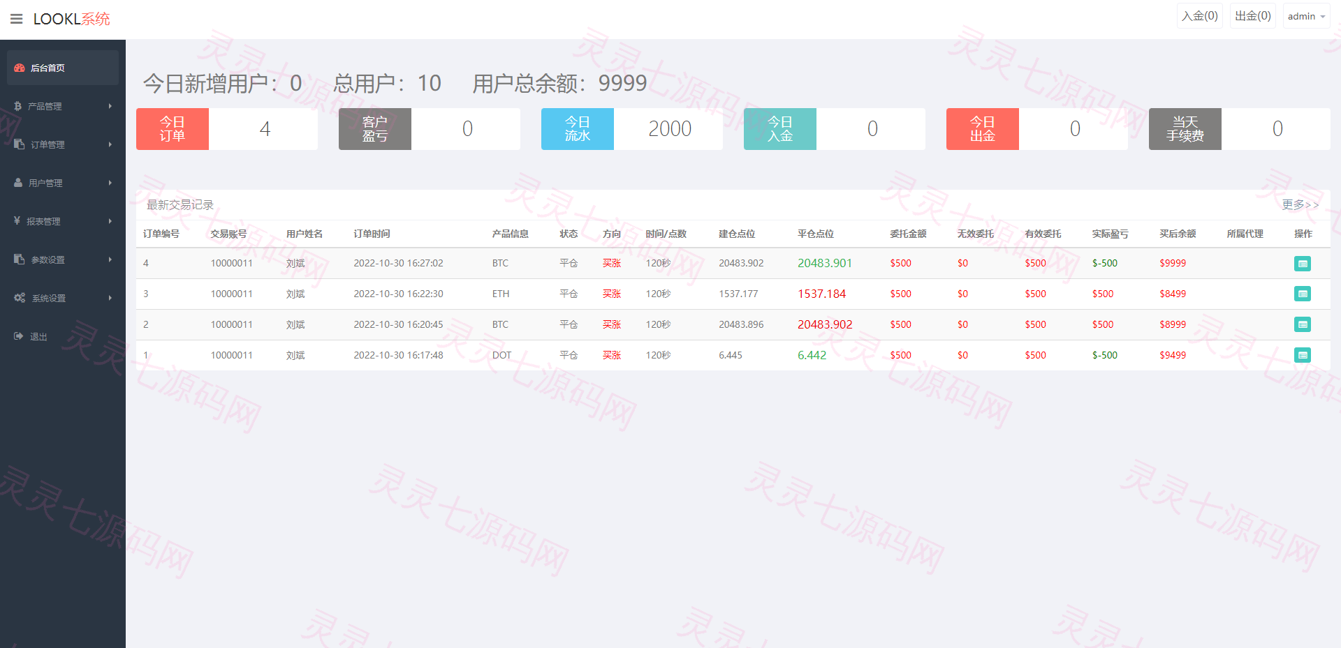 全新UI微盘系统/区块链微交易源码/秒合约虚拟币交易 - 12