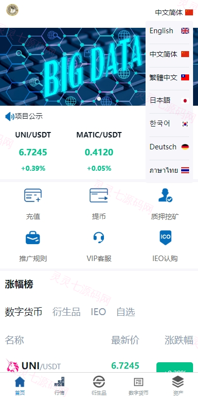 新版多语言交易所系统/虚拟币外汇交易/期权合约交易 - 2