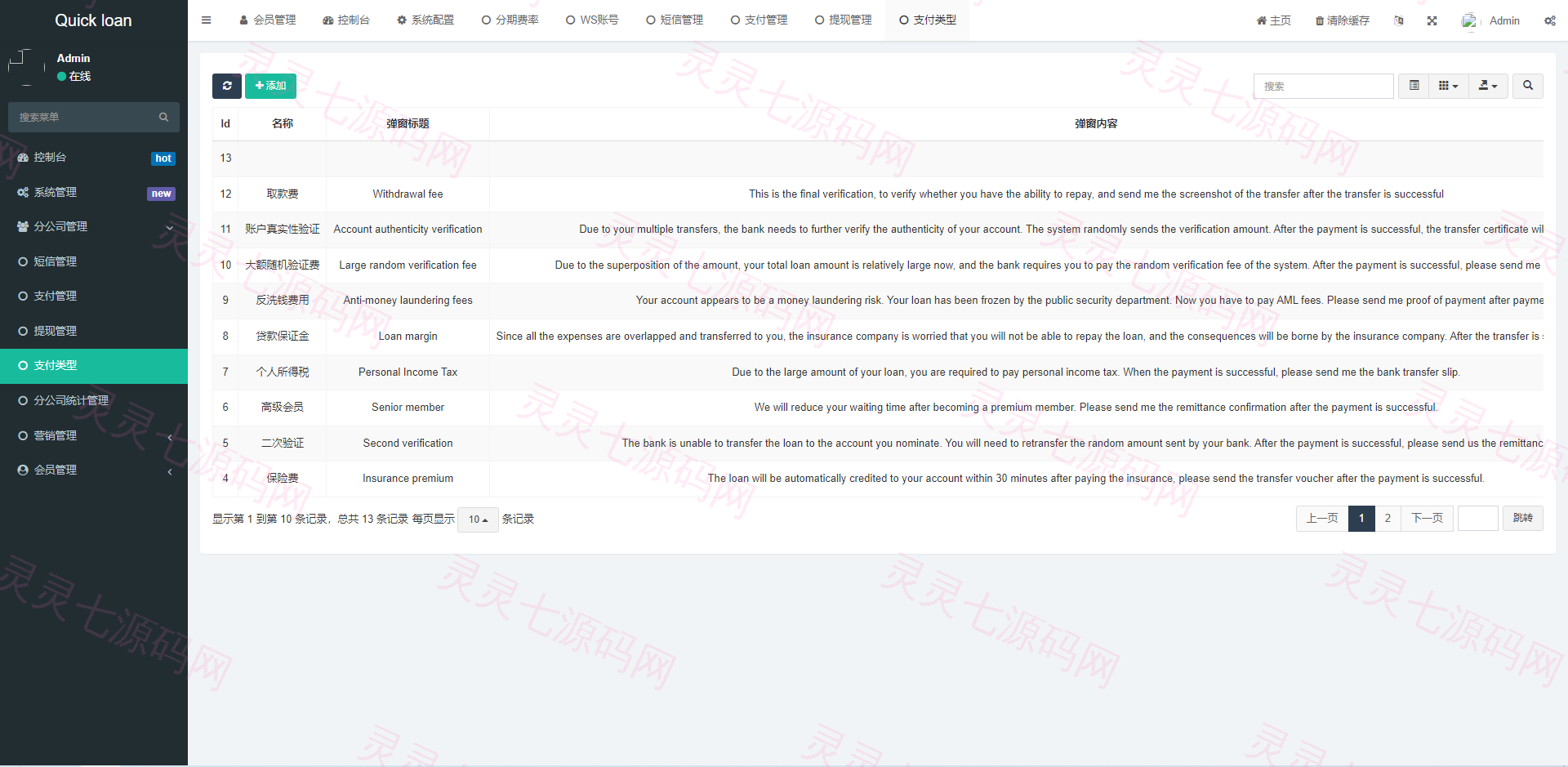 新版海外小额贷款系统/套路贷系统/海外合同贷款源码 - 16