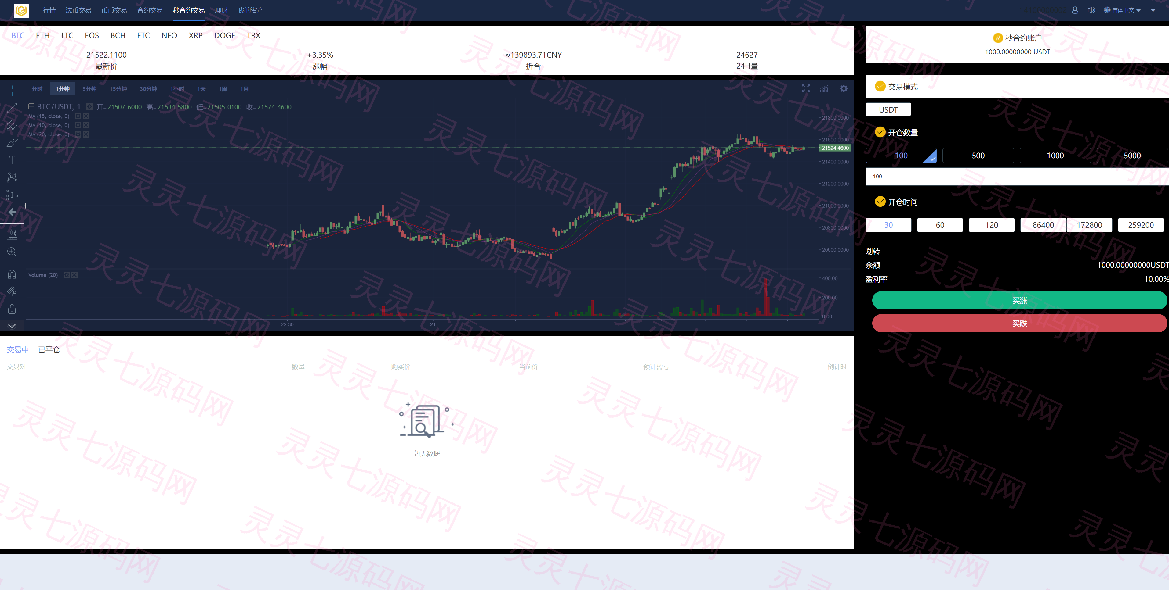 多语言交易所系统/币币交易/秒合约交易所/PC端VUE/手机端uniapp - 15