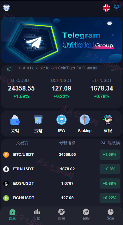 二开版多语言交易所/秒合约交易/质押矿机/新币认购 - 1