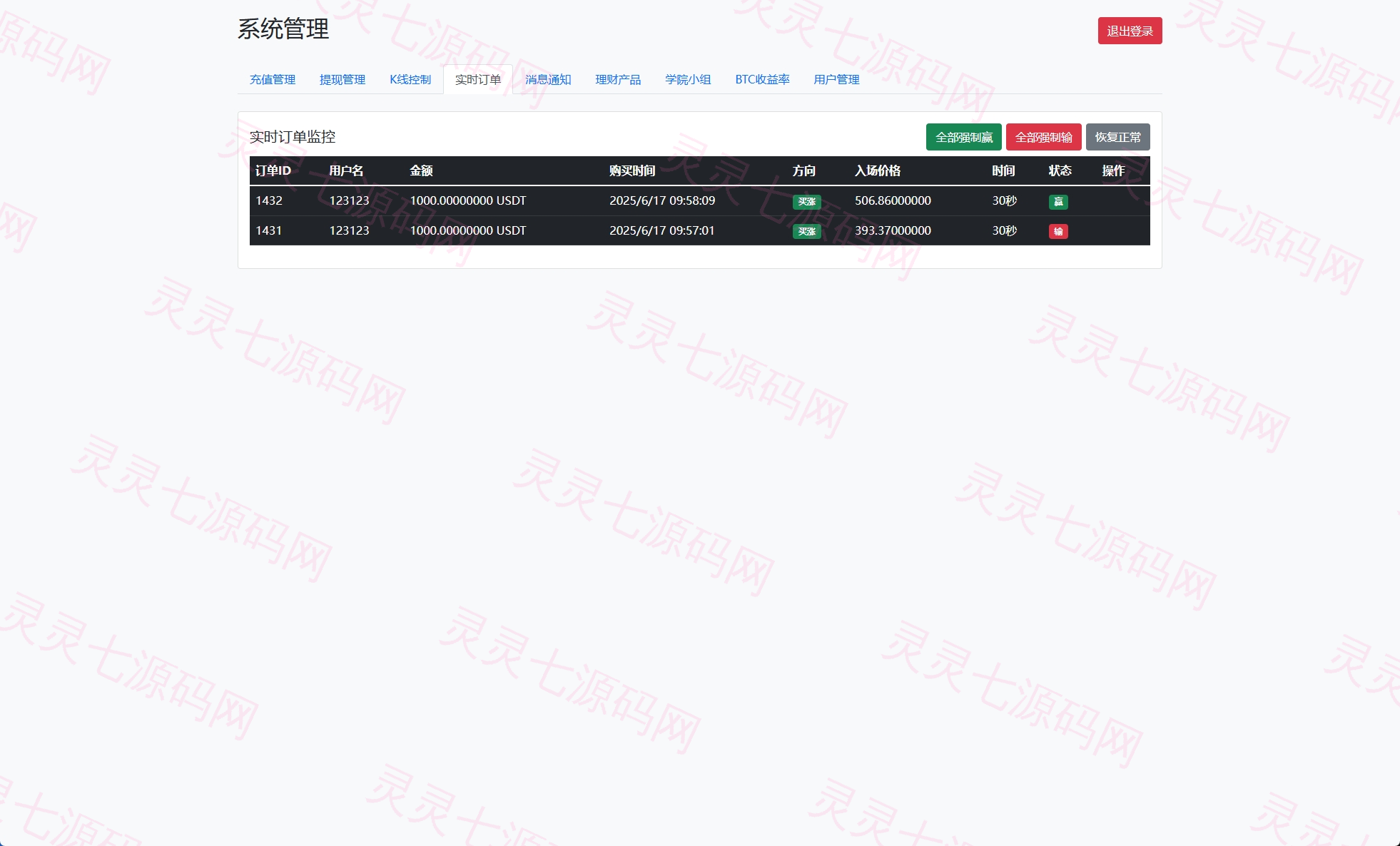 海外交易所系统/秒合约/杠杆交易/投资/K线控制 - 23
