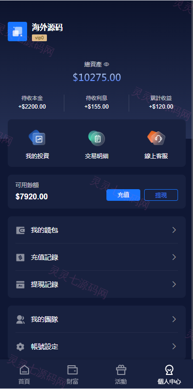 新版UI海外投资理财系统/多语言投资源码/投资众筹系统 - 10