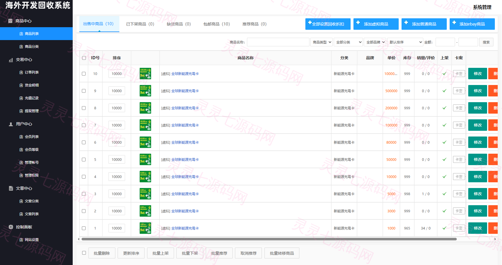 海外新能源商品回收系统/自定义回收/信用分/多语言订单回收 - 15