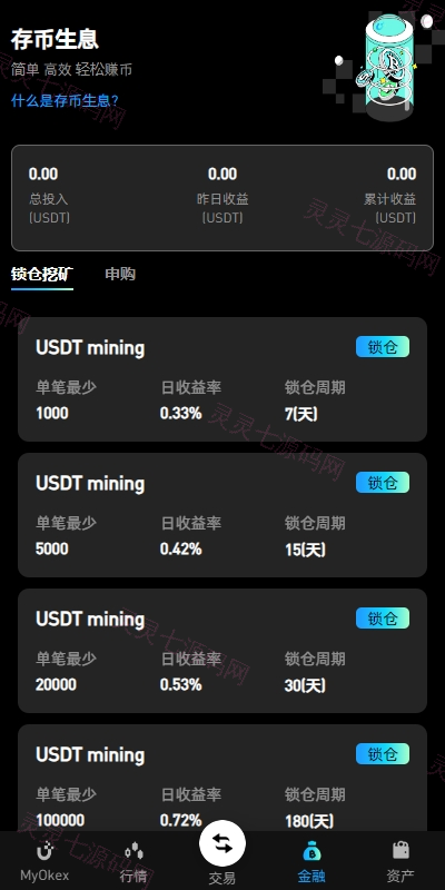 多语言仿okx欧意交易所系统/币币合约秒合约/锁仓挖矿/申购 - 16