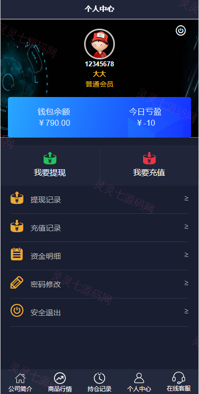运营版微盘期货交易系统/微交易源码/代理后台/用户风控 - 10