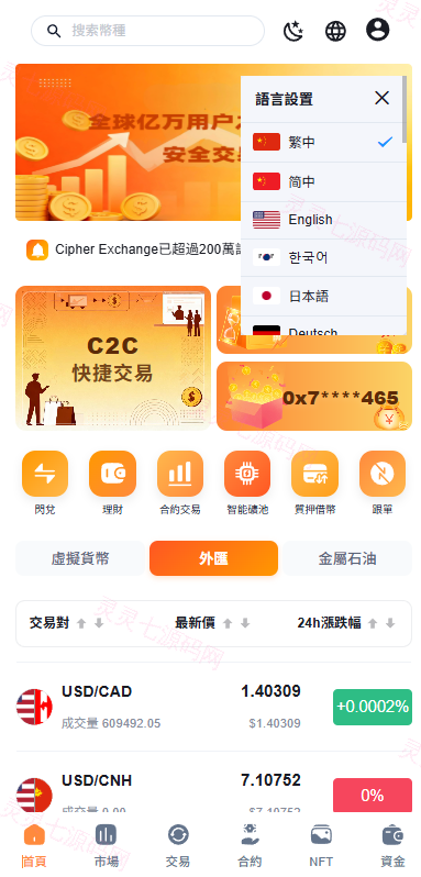 多语言交易所系统/永续合约交割合约/K线控制/C2C/借币 - 2