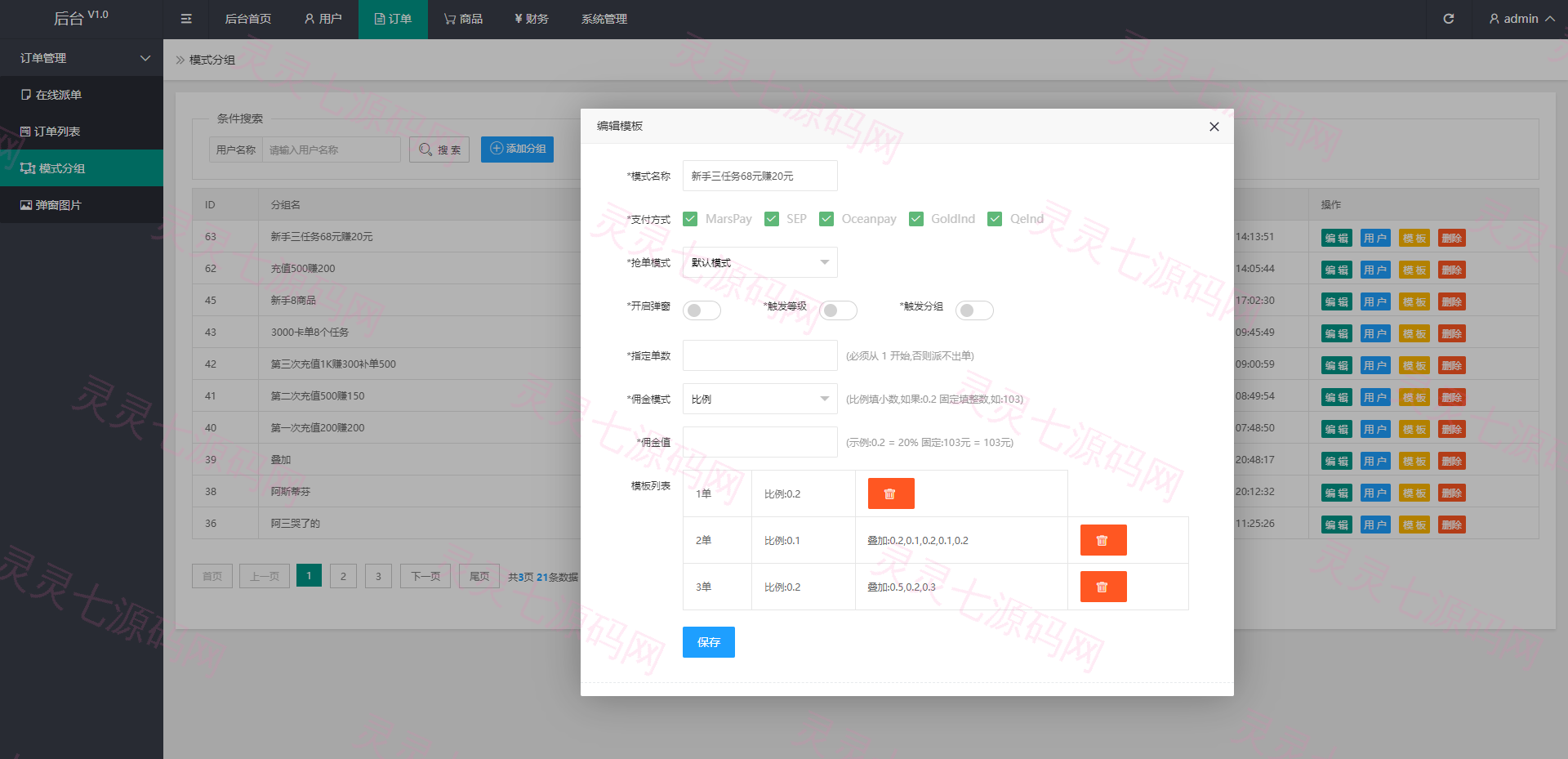 多语言订单自动匹配系统/海外抢单刷单系统/分组杀/代理后台 - 15